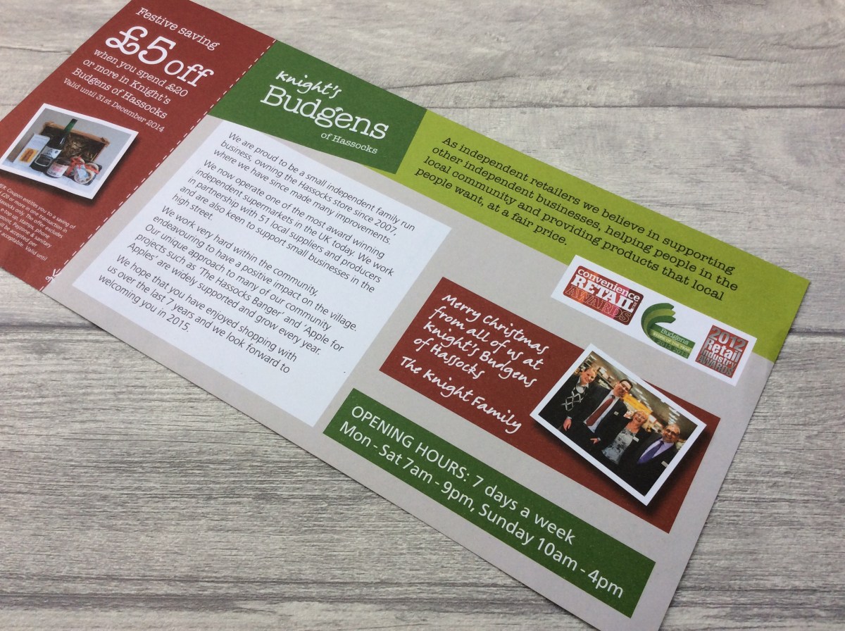 Direct mail leaflet